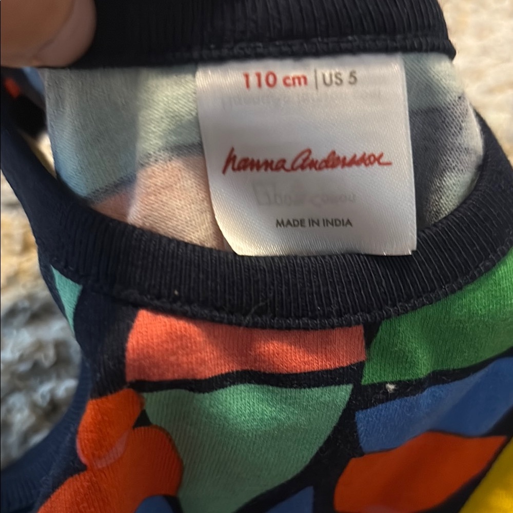 *Hanna Andersson* Colorful Geometric Kids Dress (ice cream cones) - Picture 2 of 5
